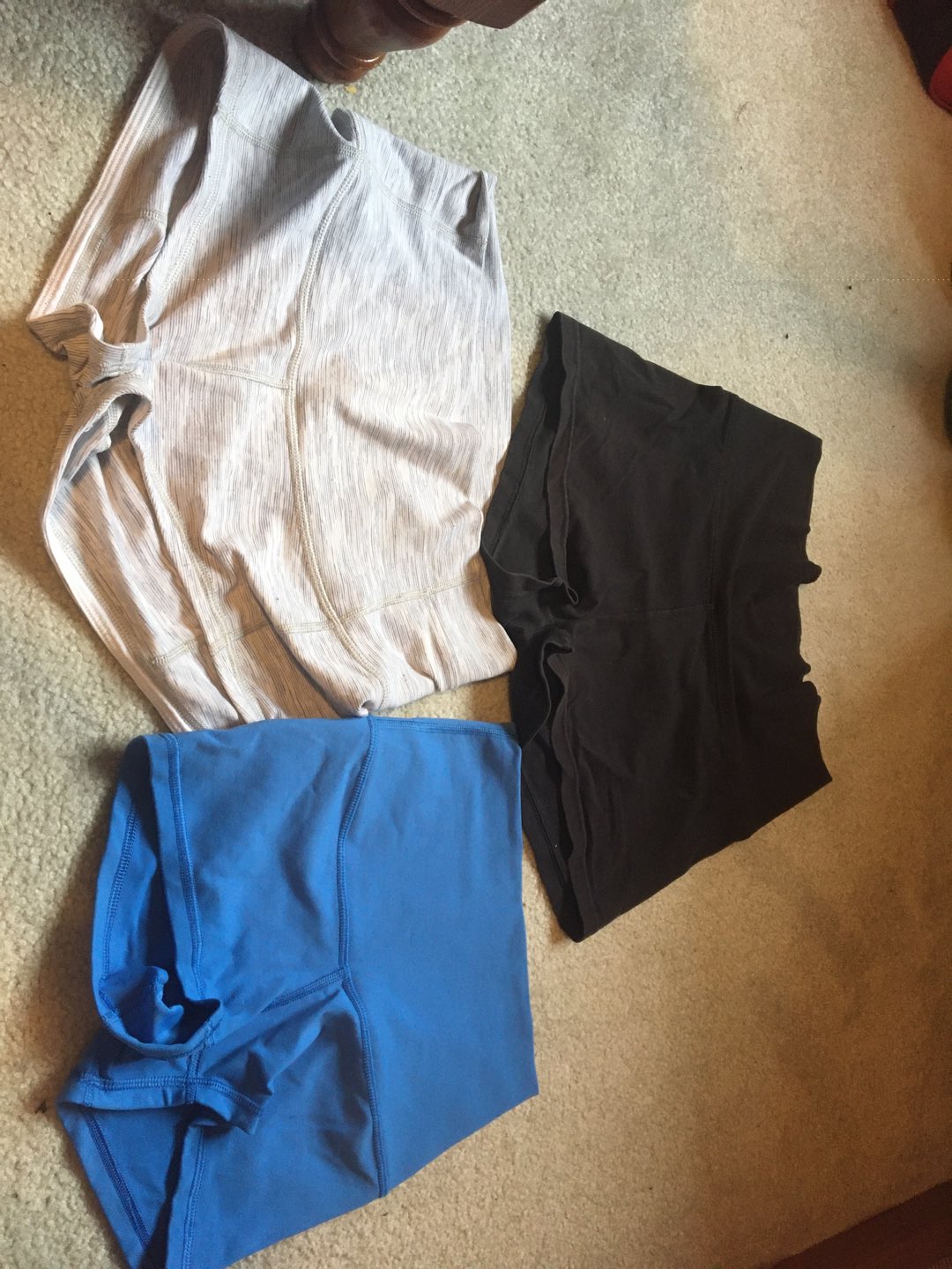 3 sports shorts-2 lulu lemon