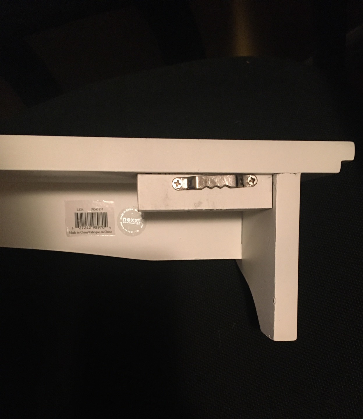 White wood shelf with box - photo 3