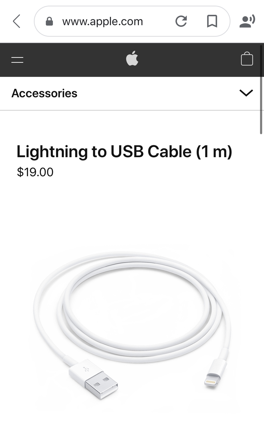 [Apple] iPhone USB Cable / Power Adaptor - photo 3