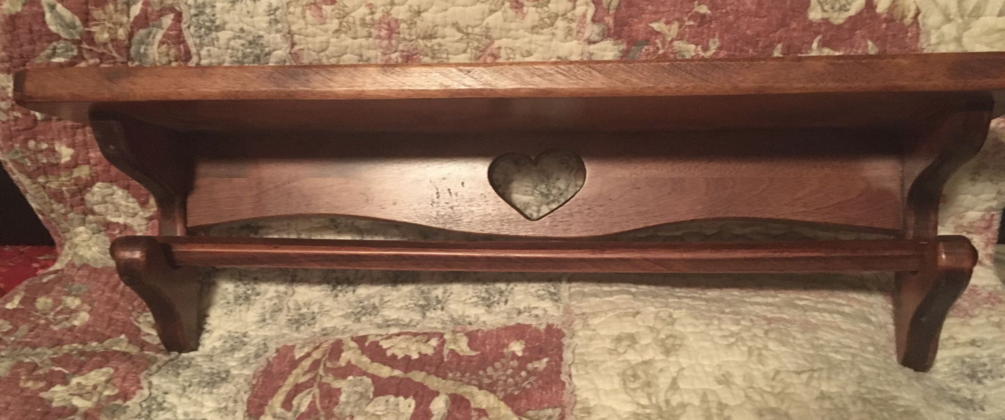 Wood wall mount shelf