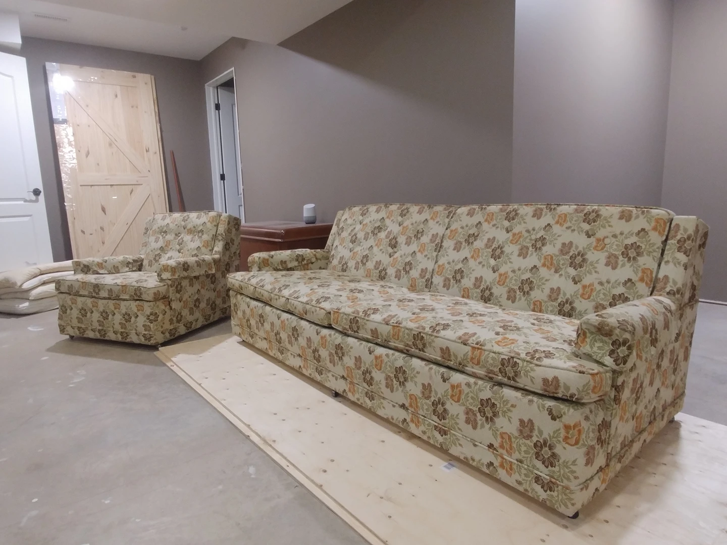Solid Built Sofa and Matching Chair