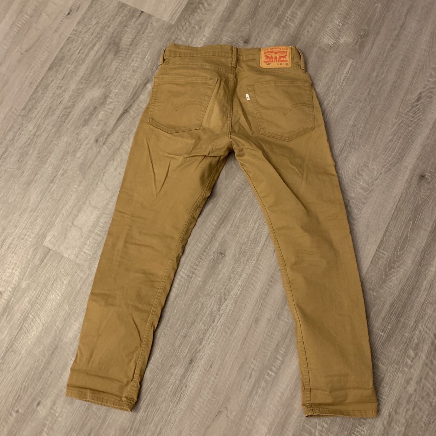 Levi’s 502 regular taper mustard pants W30L30