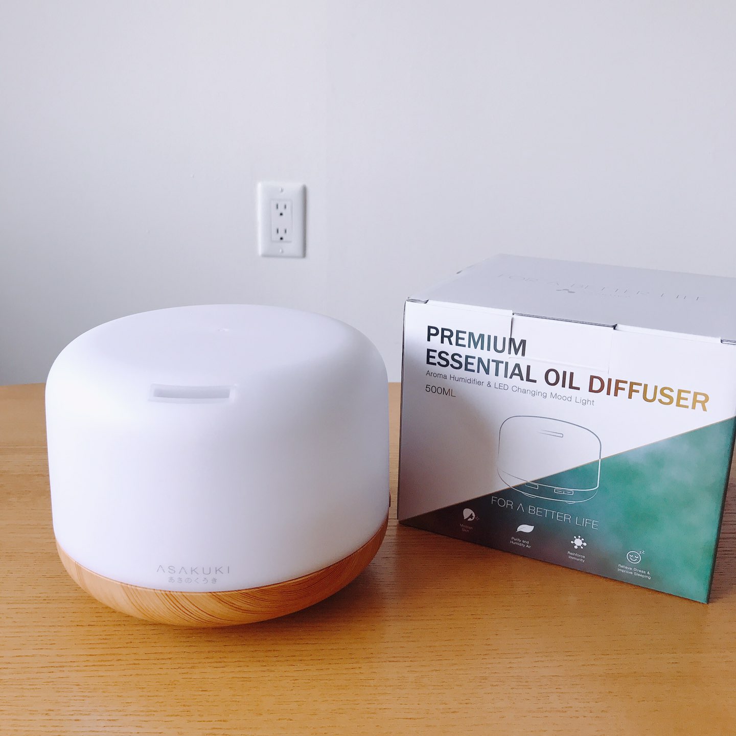Asakuki Premium Essential Oil Diffuser & Aroma Humidifier