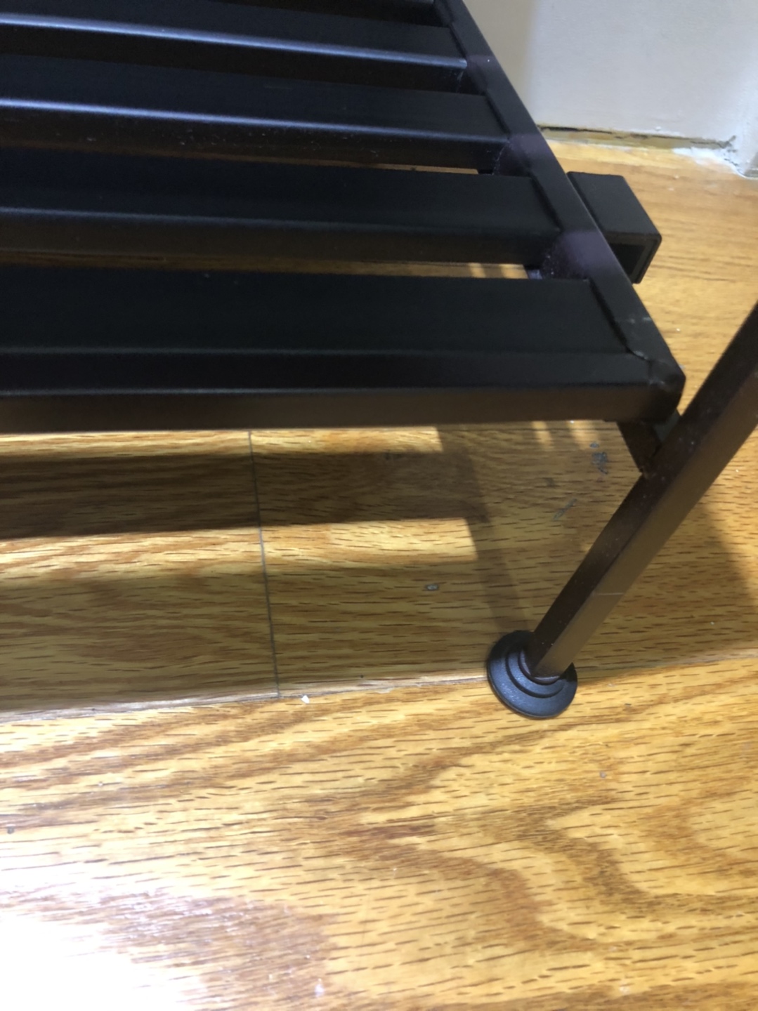 3 tier dark brown metal frame shoe rack - photo 5