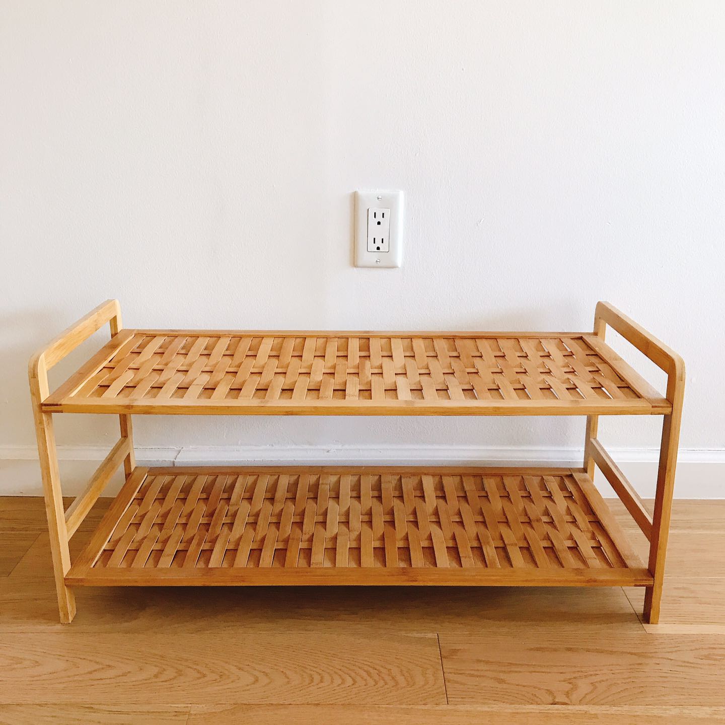 Bamboo 2-Tier Shoe Shelf