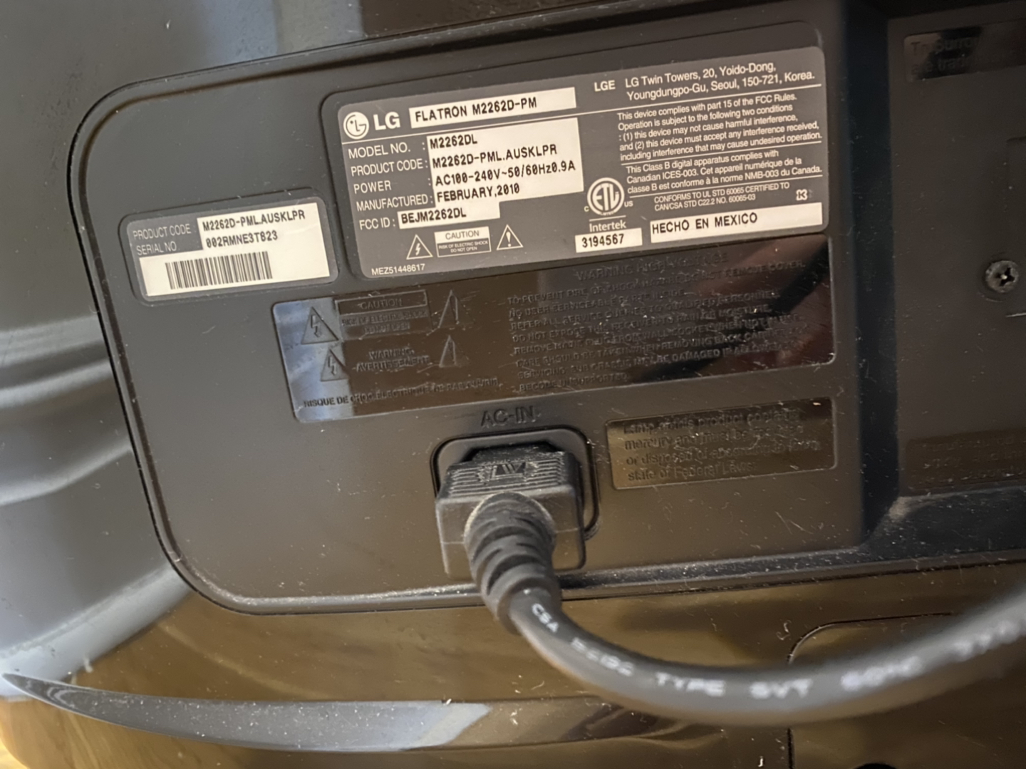 LG 22” monitor  - photo 2