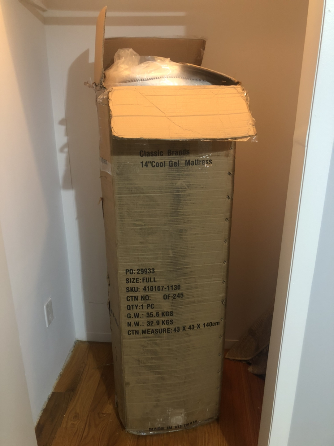 New/unwrapped Classic Brands 14” Gel Mattress - full size - photo 2