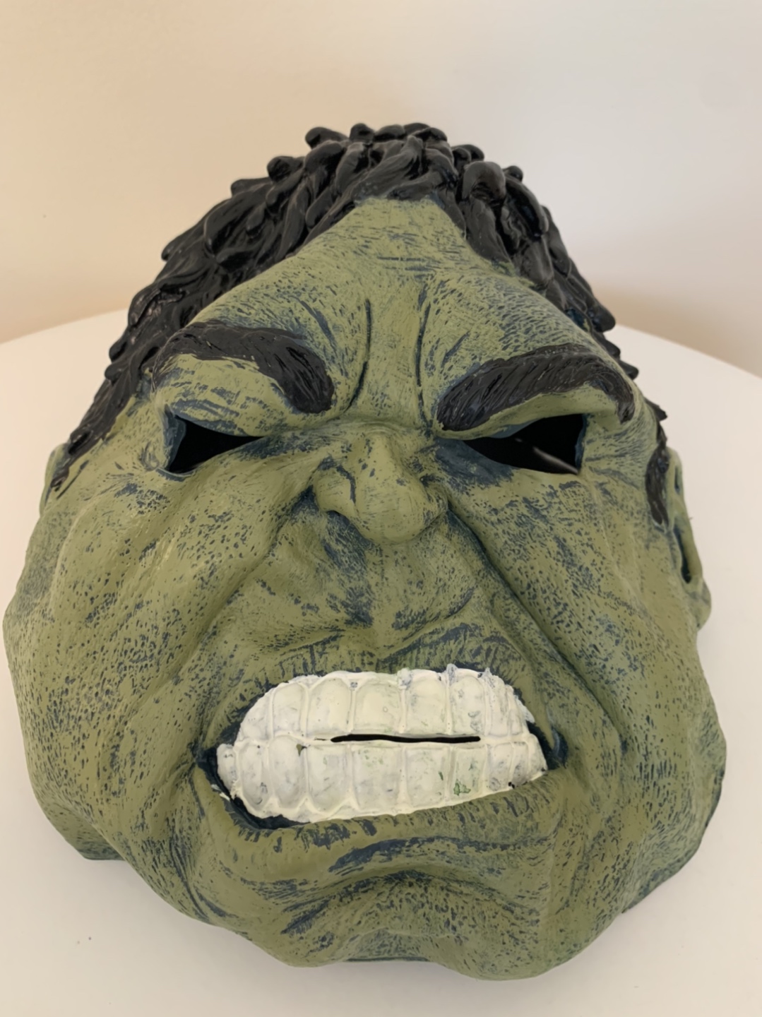 Hulk mask with green body paint for adults  - photo 3