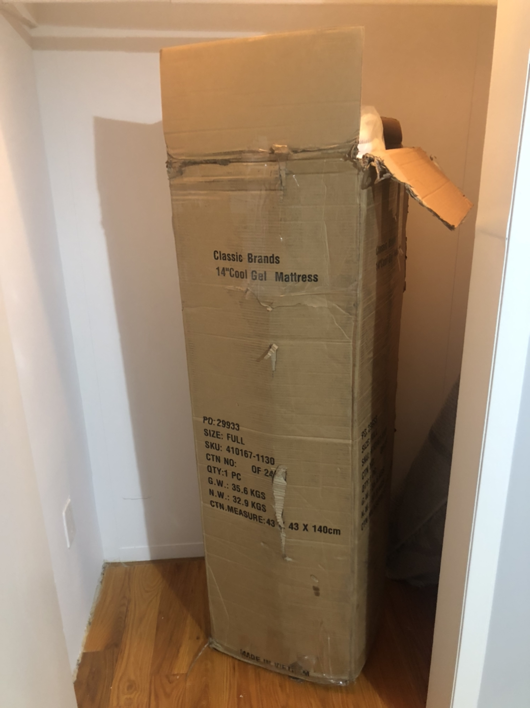 New/unwrapped Classic Brands 14” Gel Mattress - full size - photo 3