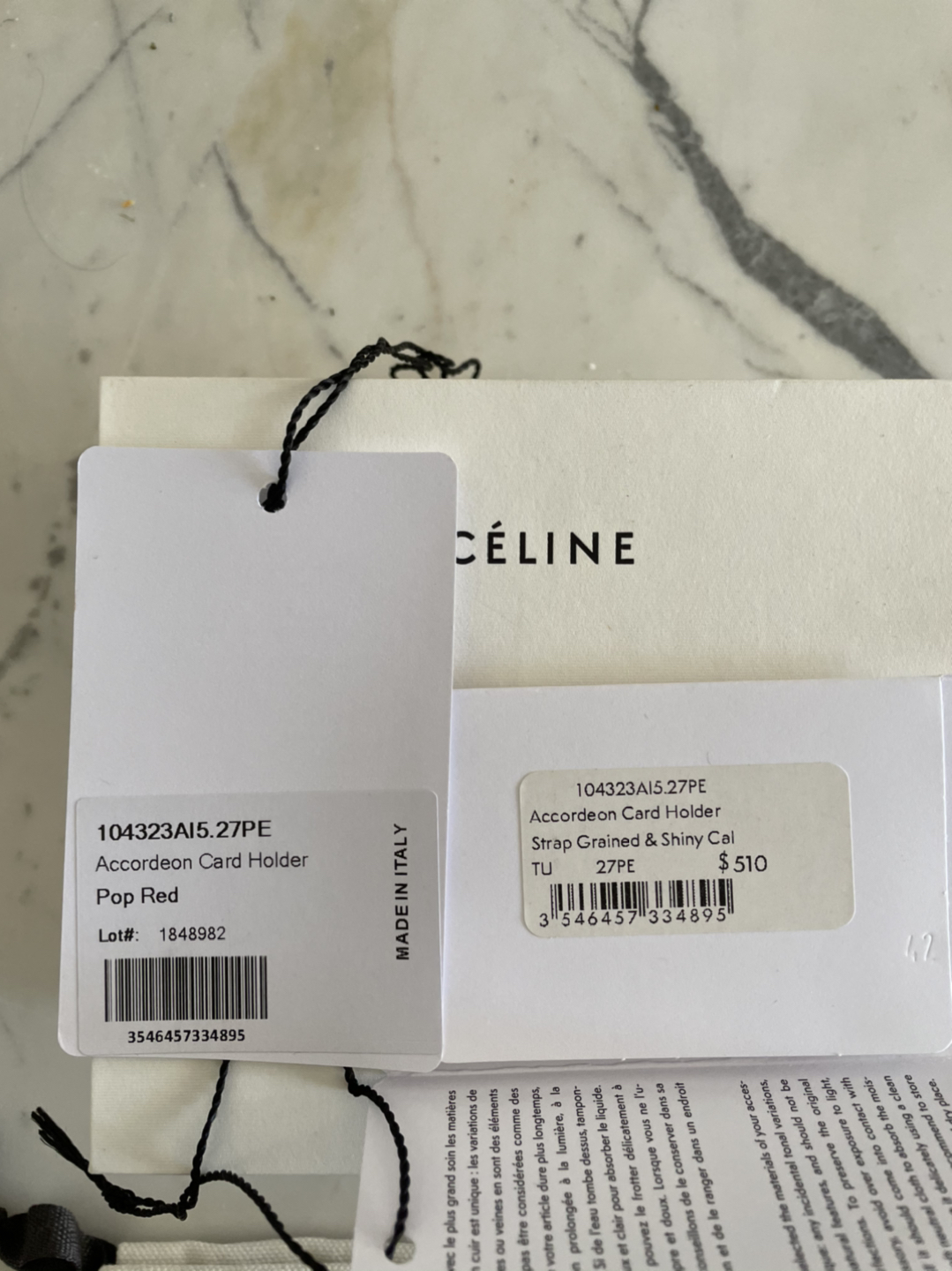 Celine Accordeon Card Holder  - photo 2