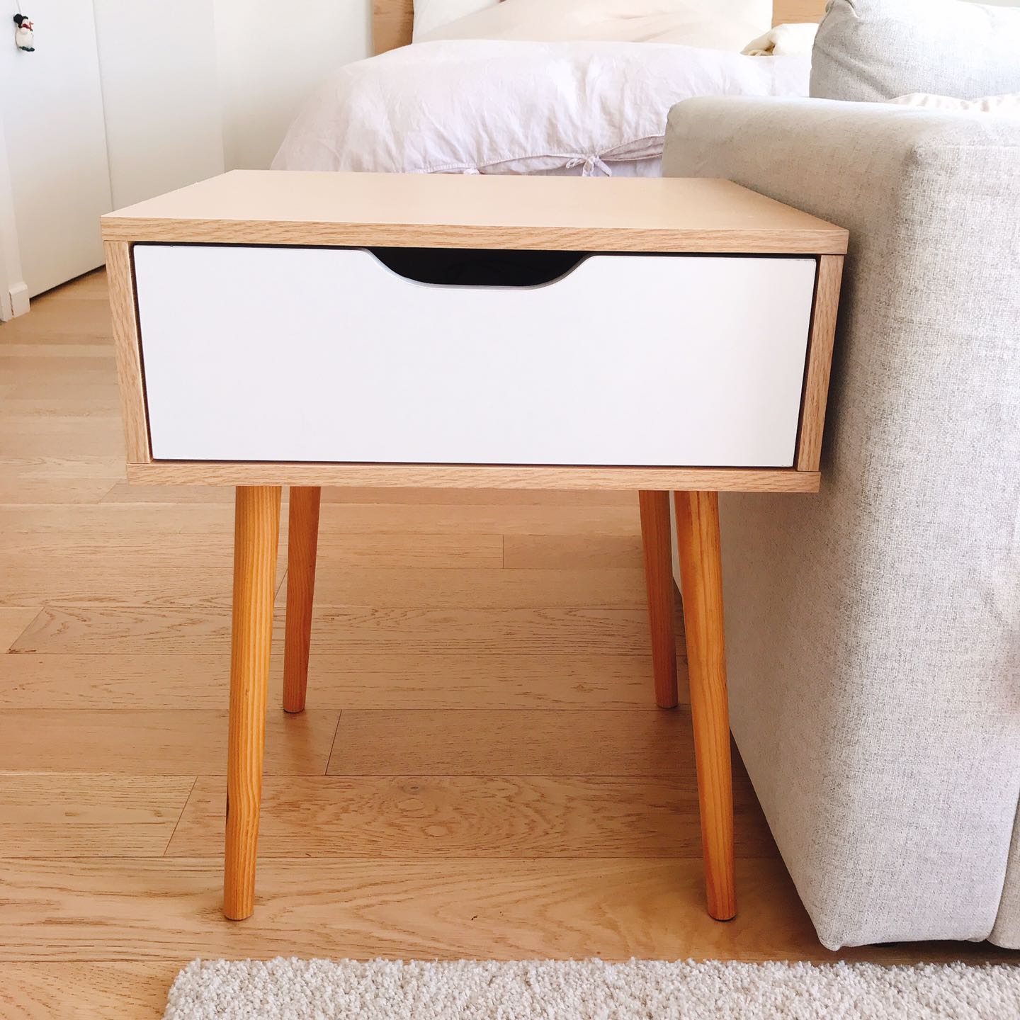 YAHEETECH End Side Table Nightstand with Storage Drawer - photo 5