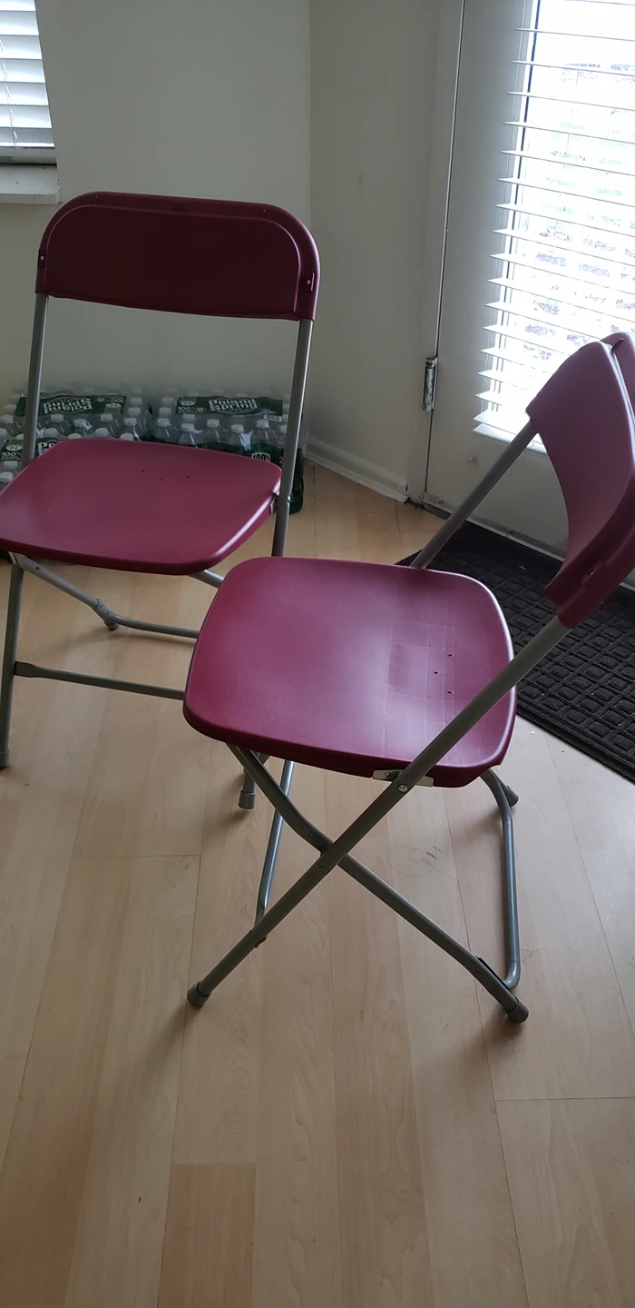 2 Foldable Chairs-Red - photo 2