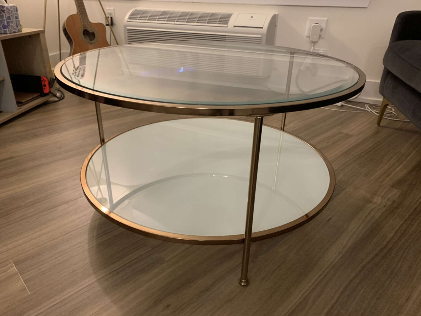 Round glass coffee table - photo 2