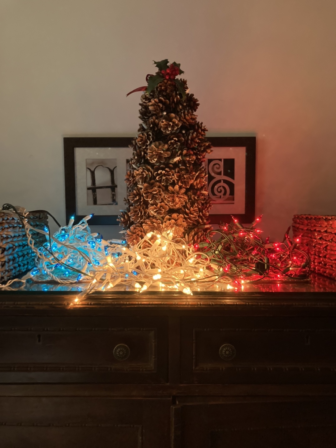 Christmas Tree lights (Red, Blue and White)