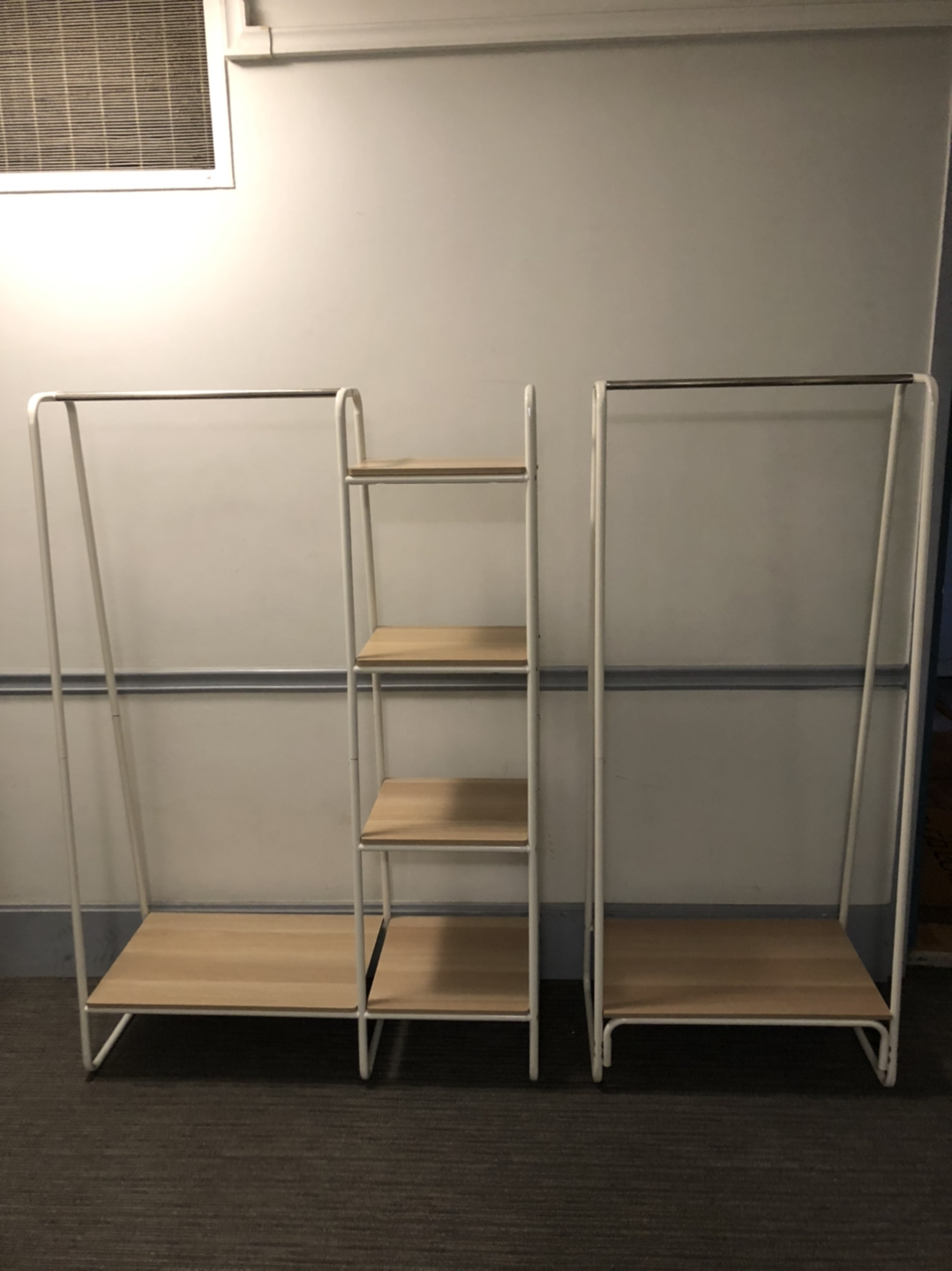 Metal Clothing Rack with Wood Shelves - photo 3
