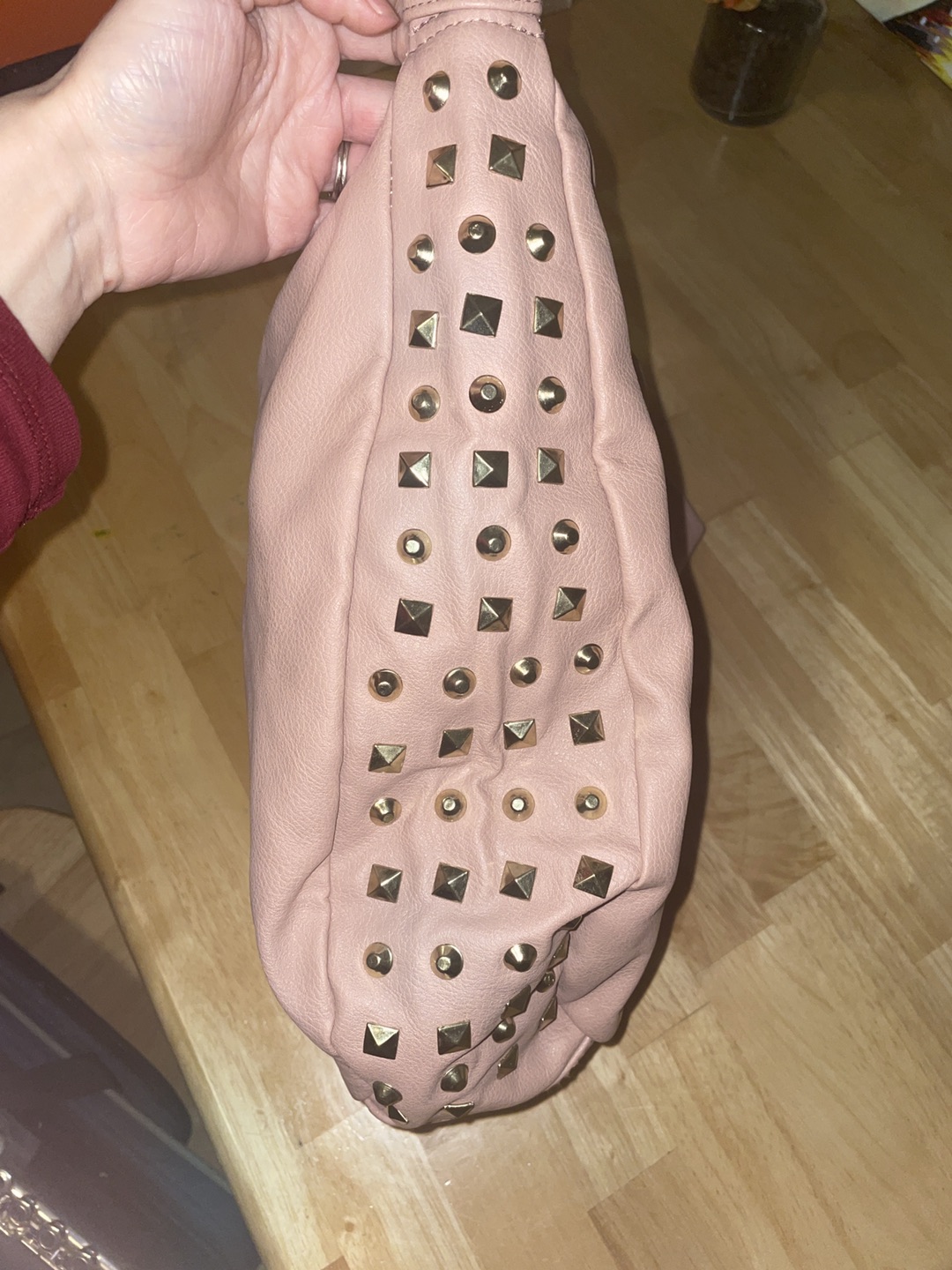 New, unused pink purse with studs - photo 2