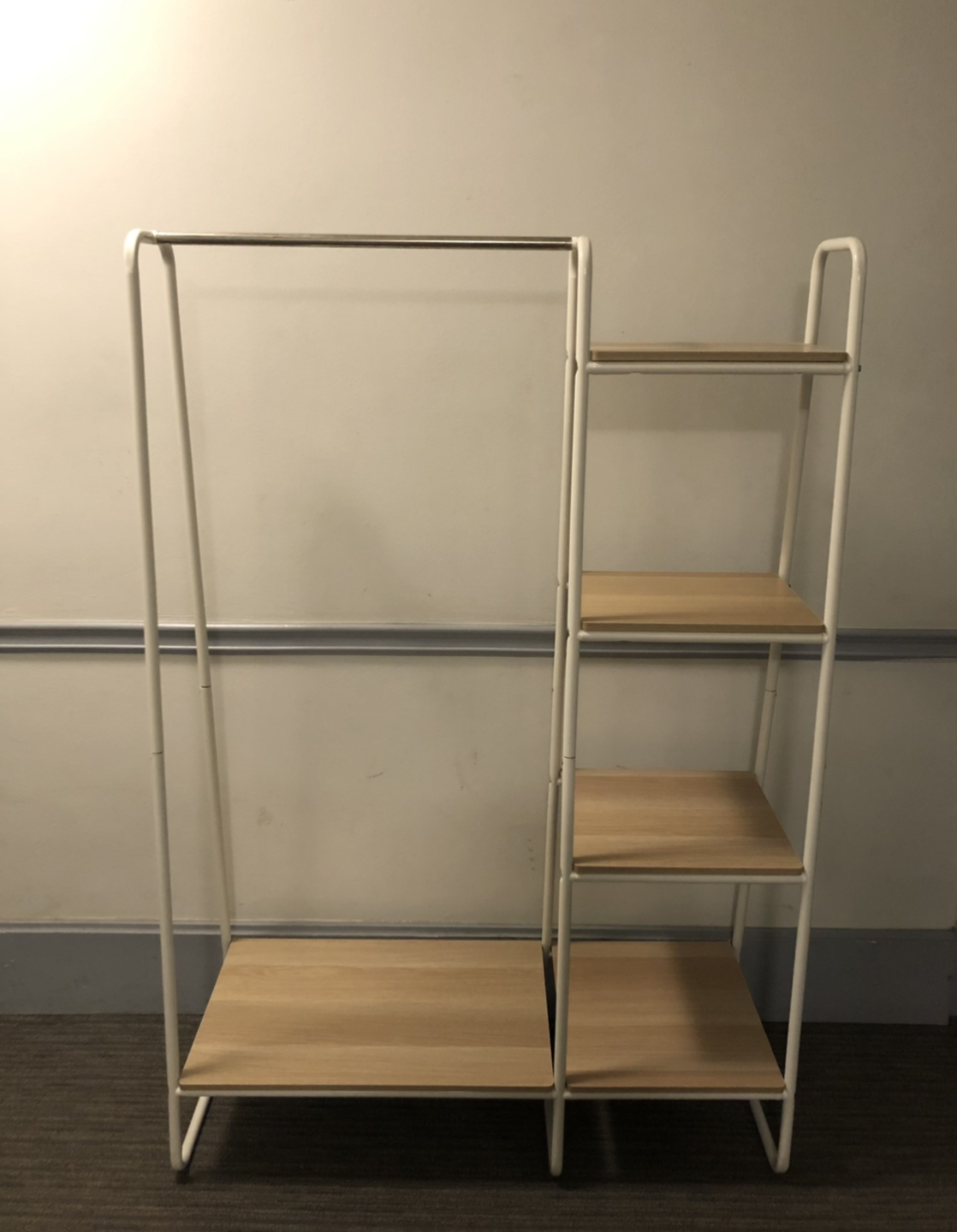 Metal Clothing Rack with Wood Shelves - photo 4