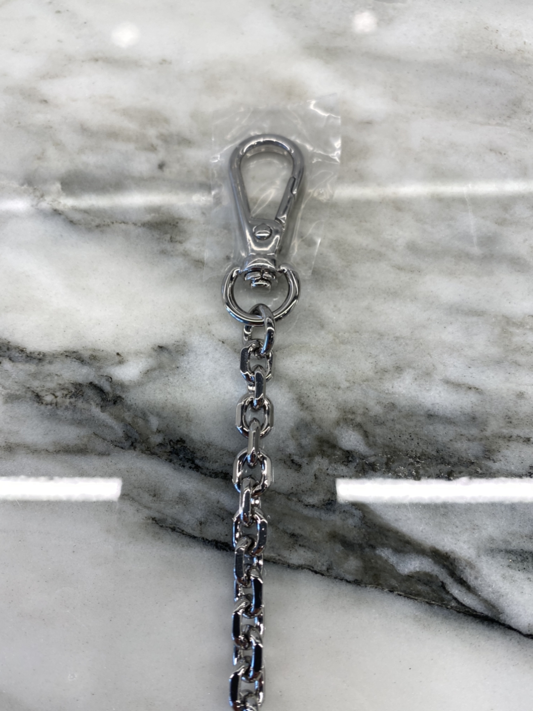 New MCM pocket chain Keys / wallets in silver & black leather - photo 5