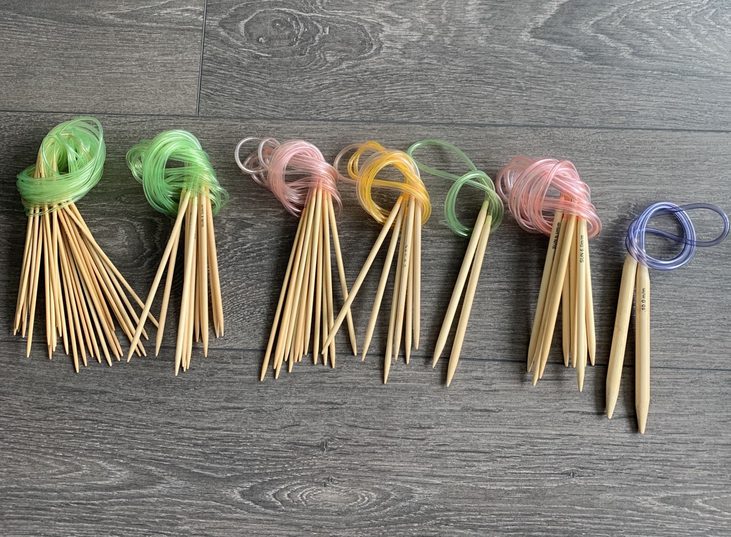 Bamboo circular knitting needles(36EA) thumbnail