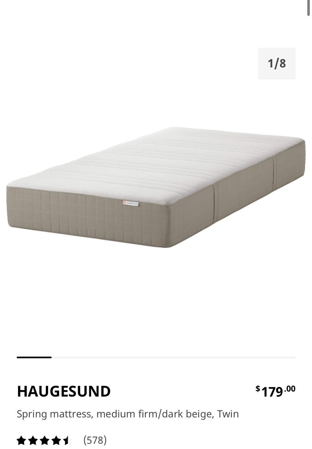 IKEA Twin Spring Mattress - pickup only LIC