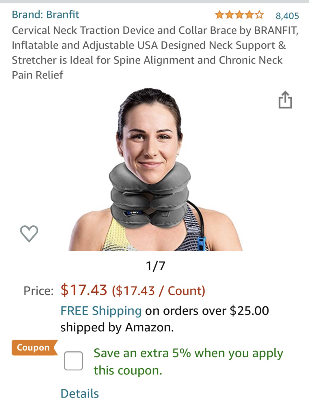Neck Traction Device and Collar Brace by BRANFIT - photo 3