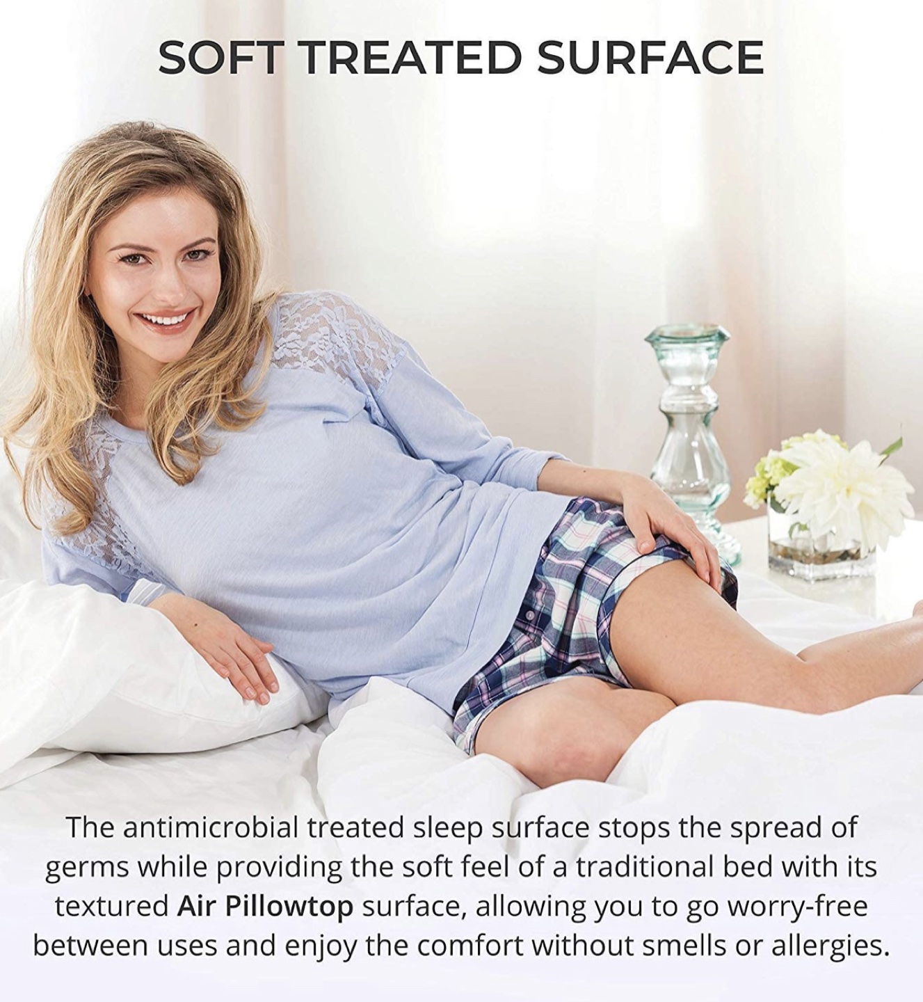 New Aerobed luxury 24" queen raised pillow top/USB Air Mattress - photo 3