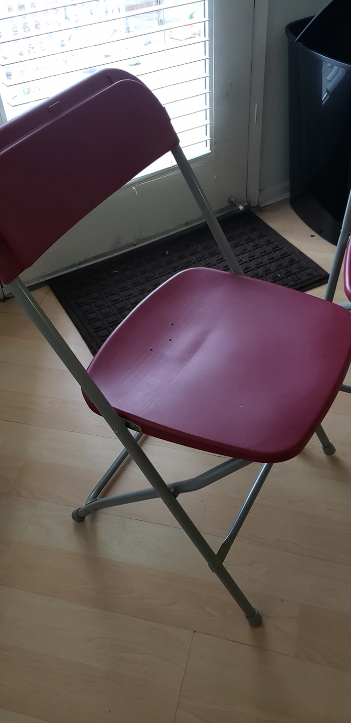 2 Foldable Chairs-Red