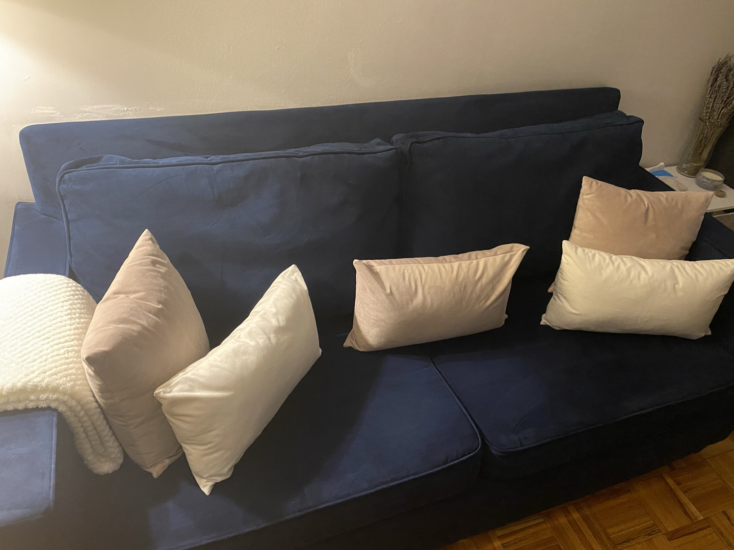 West Elm, Blue Velvet, Sofa