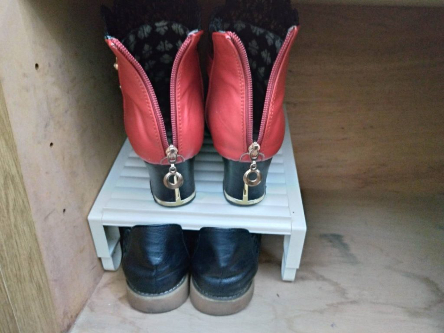 Shoe rack (set of 2) - stackable - photo 2