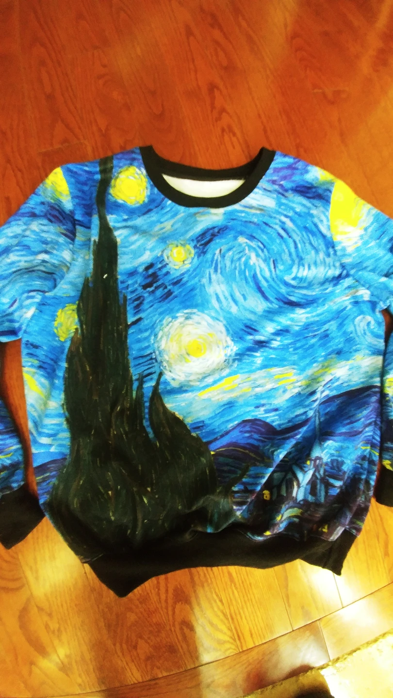 unisex. size large. van Gough print. thumbnail