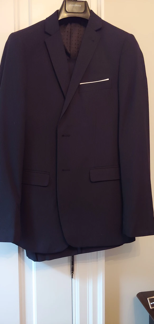 slim fit black suit European style