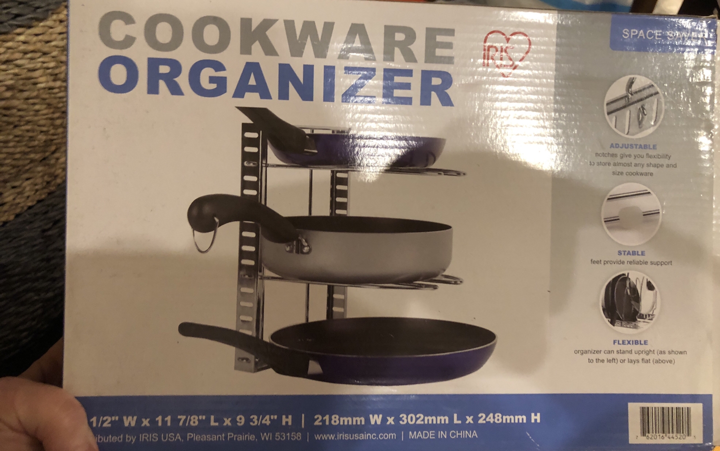 Container store cookware organizer