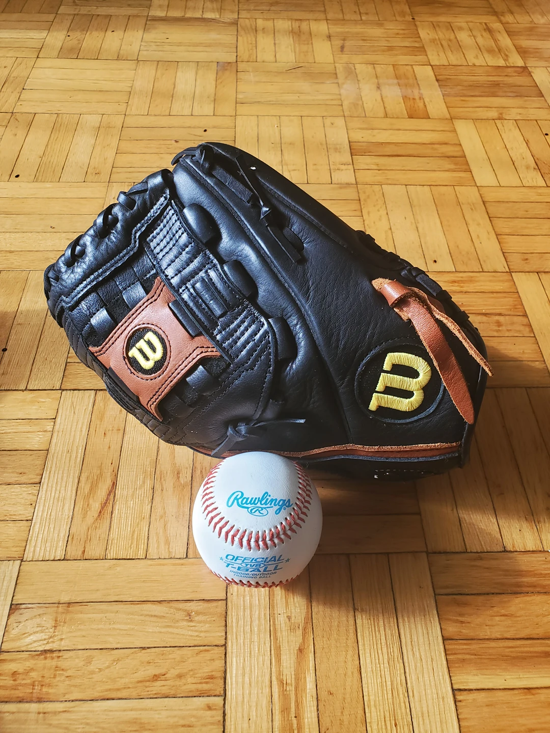 Wilson Baseball Glove and Baseball thumbnail