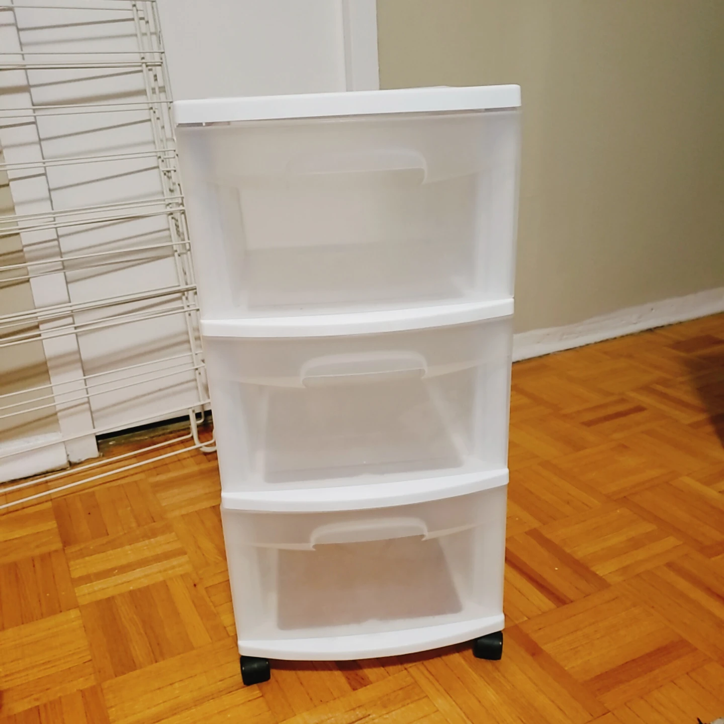 Sterilite 3 Drawer white Medium Cart