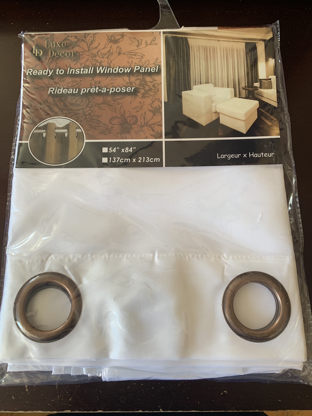 Brand new semi sheer white curtains thumbnail