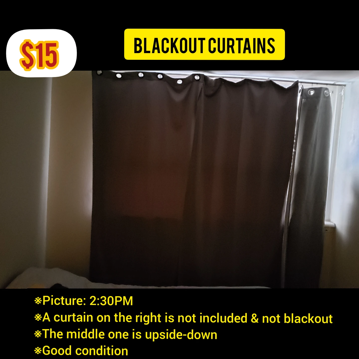 Blackout curtains