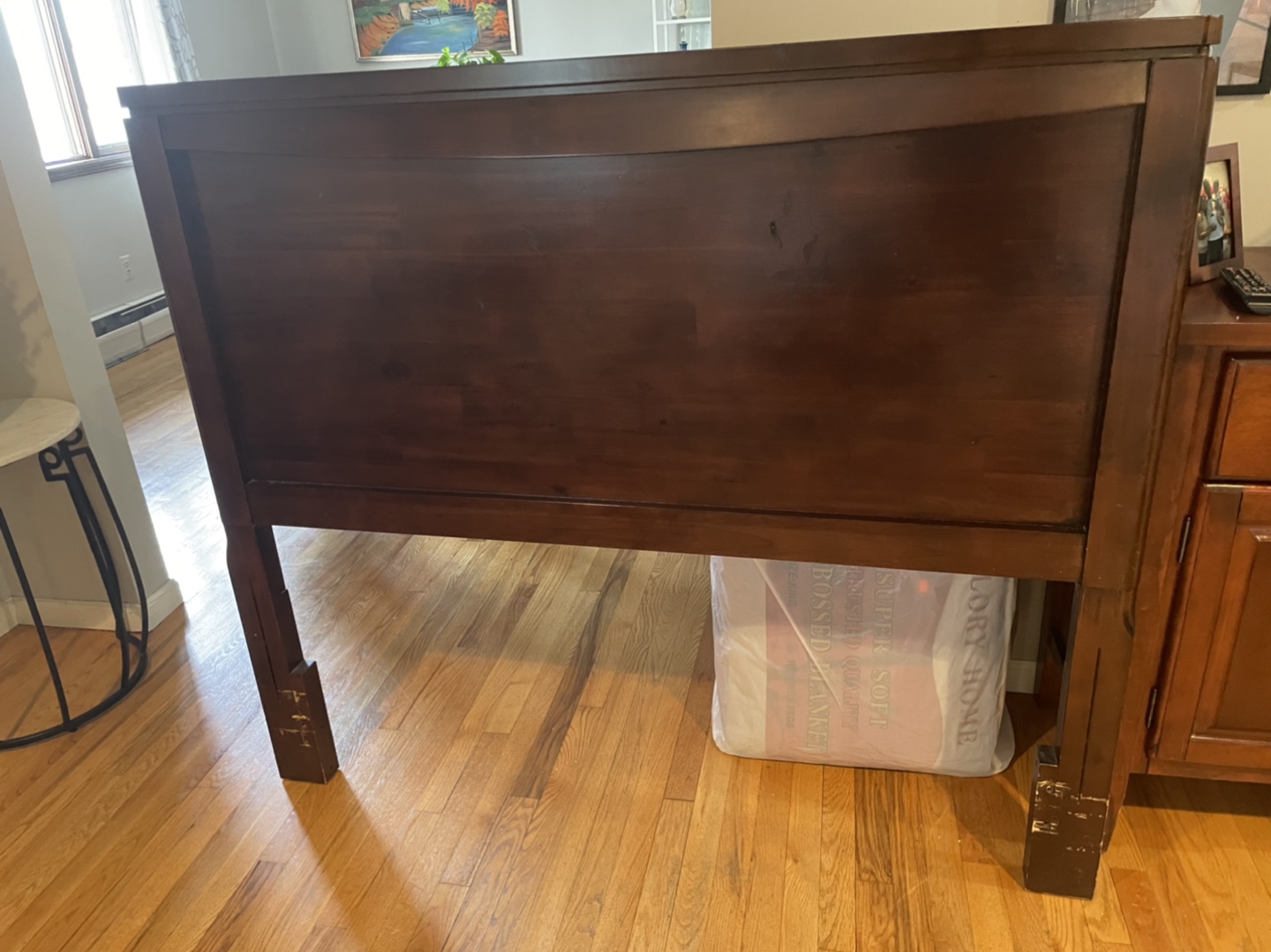Full size headboard and metal frame
