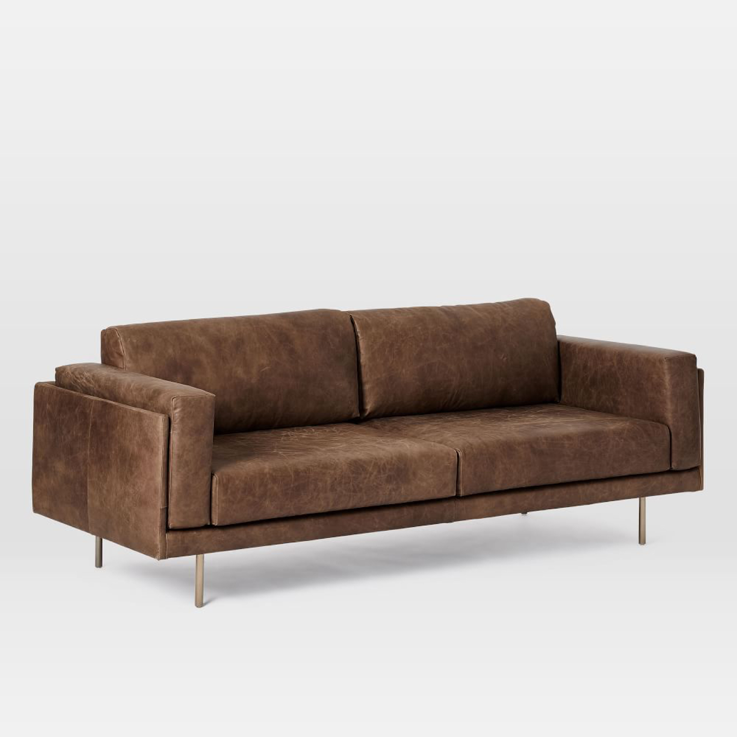 Mid Century Dempsey Leather Sofa
