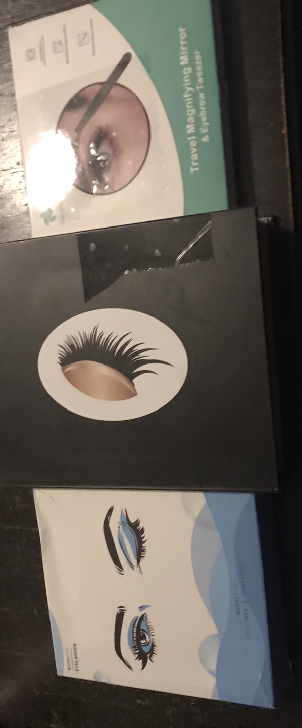 Magnetic eyelashes with accessories in 2 boxes. $30 for all  thumbnail