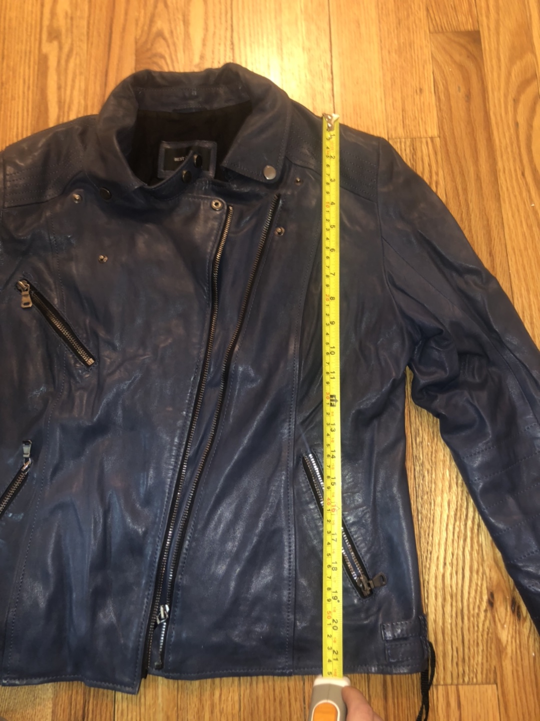 Leather moto jacket women size 10-12