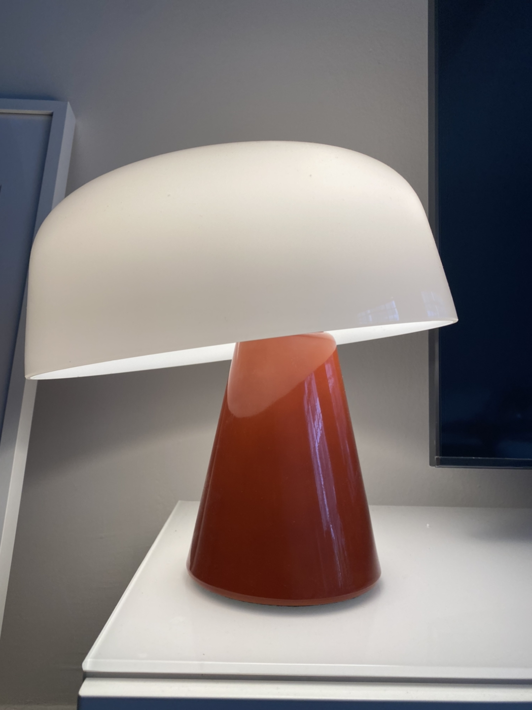 Rust orange table lamp 