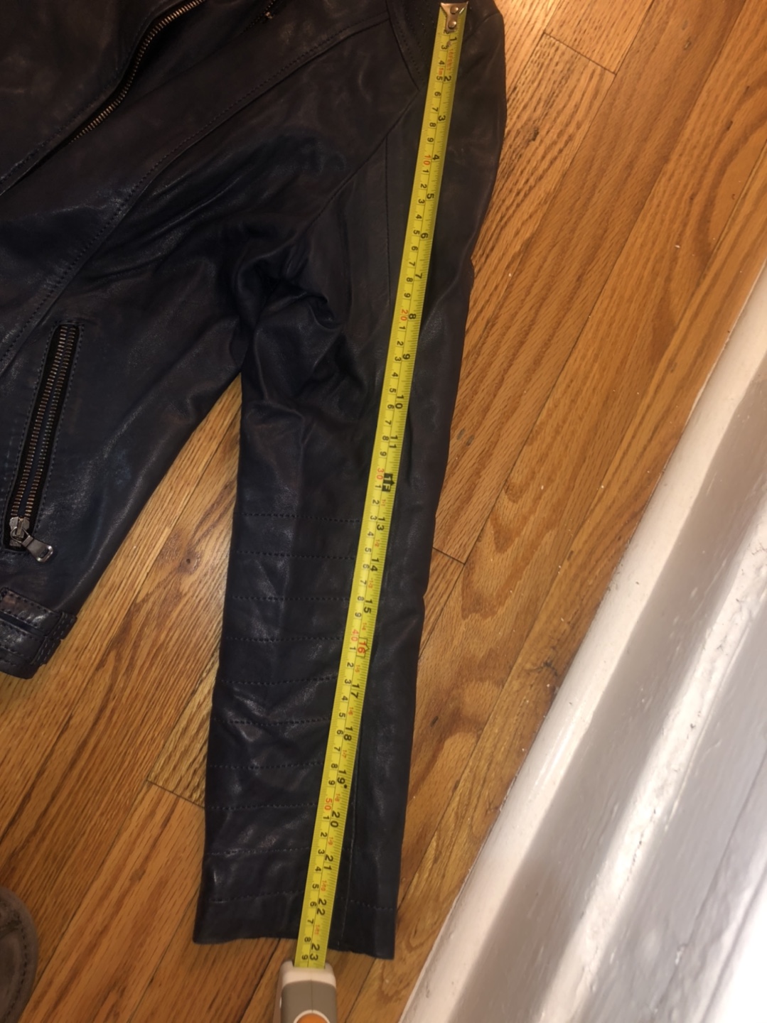 Leather moto jacket women size 10-12 - photo 3