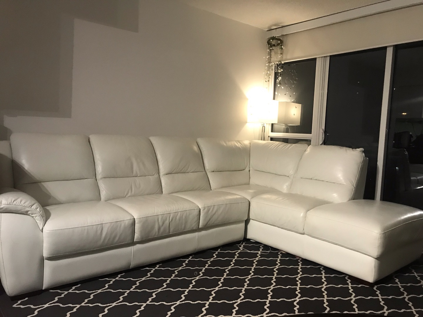 Lazyboy brand leather sectional couch