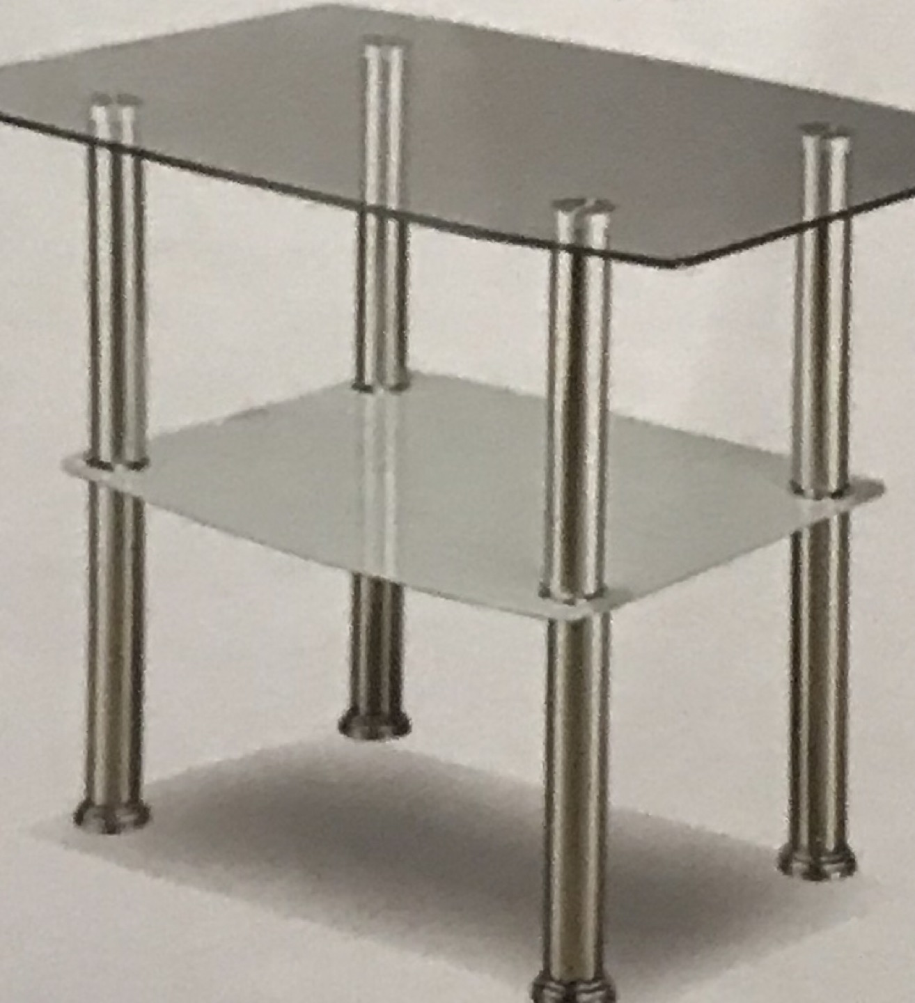 New In Box Glass Coffee Table Side Table  thumbnail