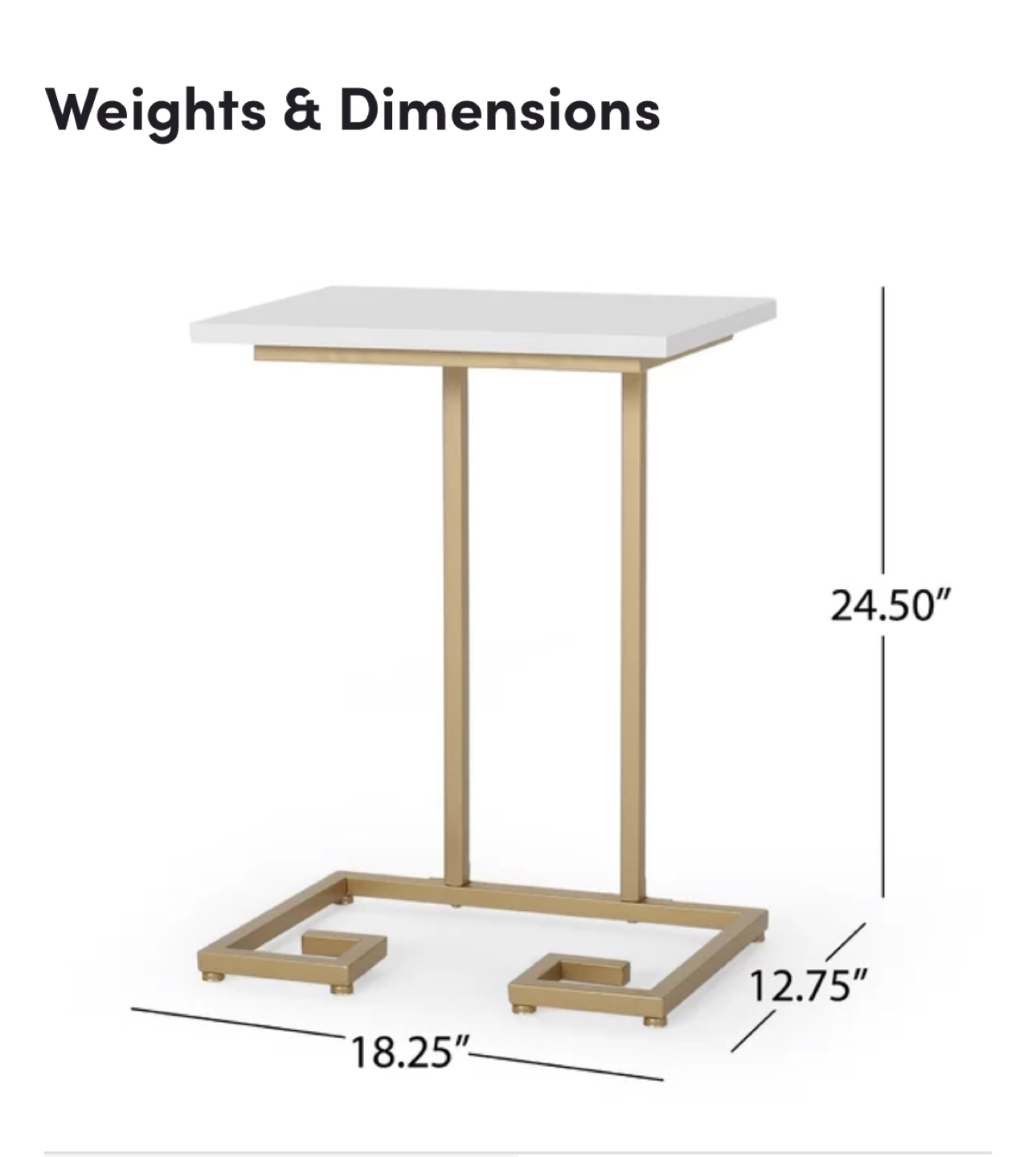New side table - not assembled yet