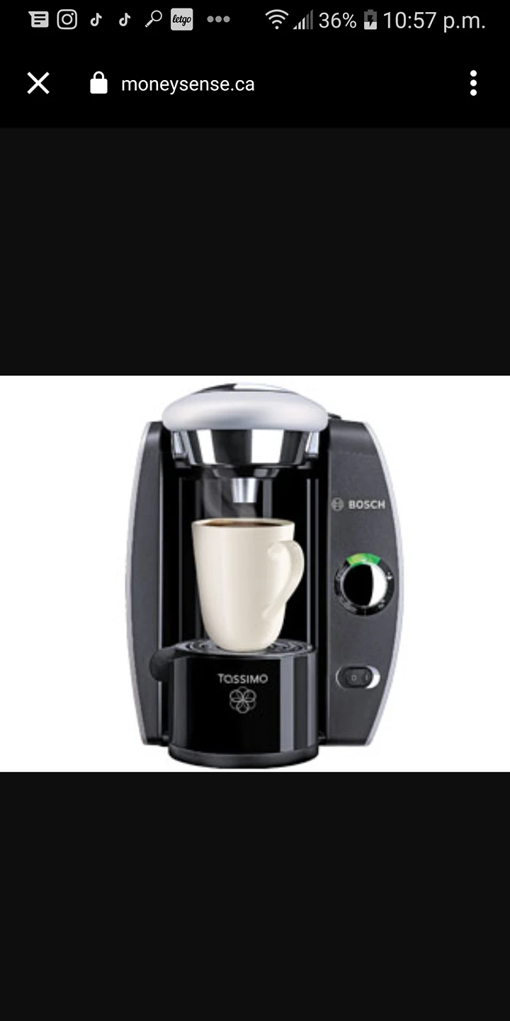 Tassimo Bosch single cup Brewing System
