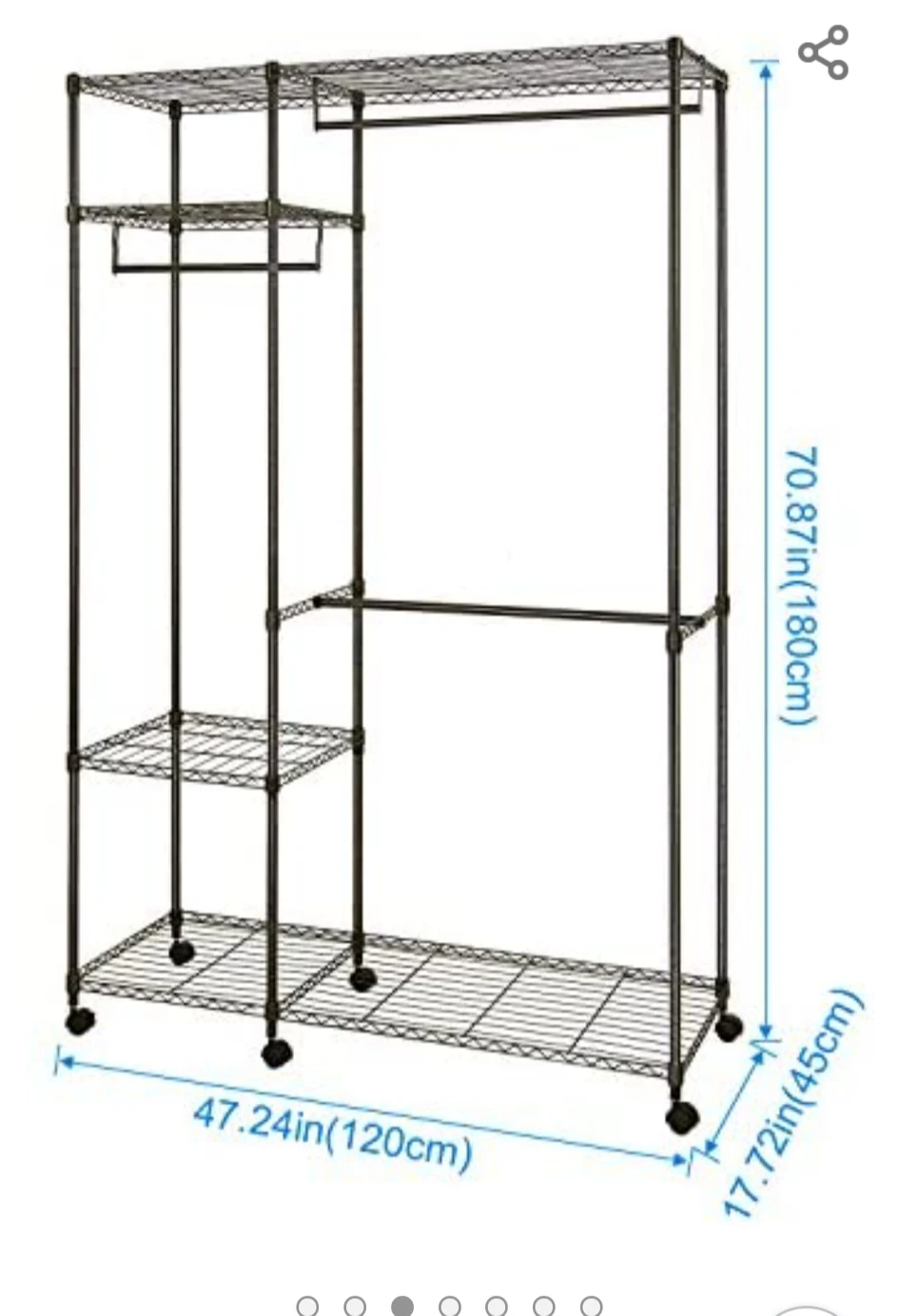 Steel garment rack - photo 2