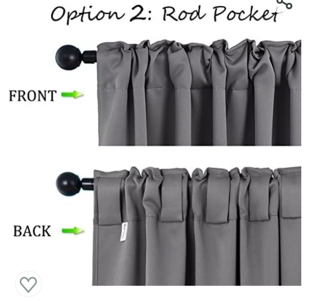 Dark Grey Blackout Curtains  52 x 63 inches (4 Panels) - photo 4