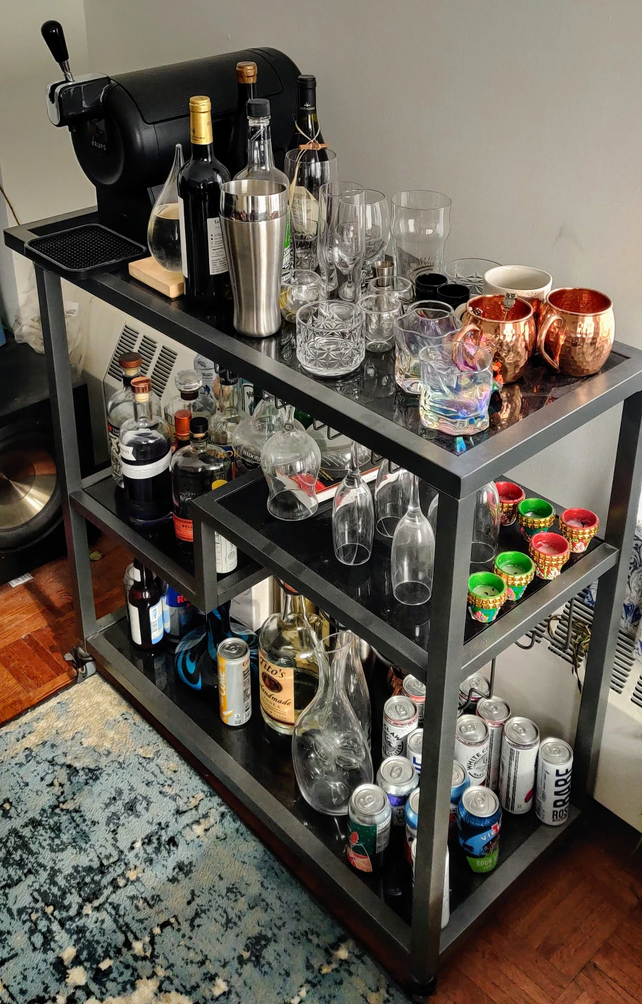 Gunmetal Grey Bar Cart - photo 2
