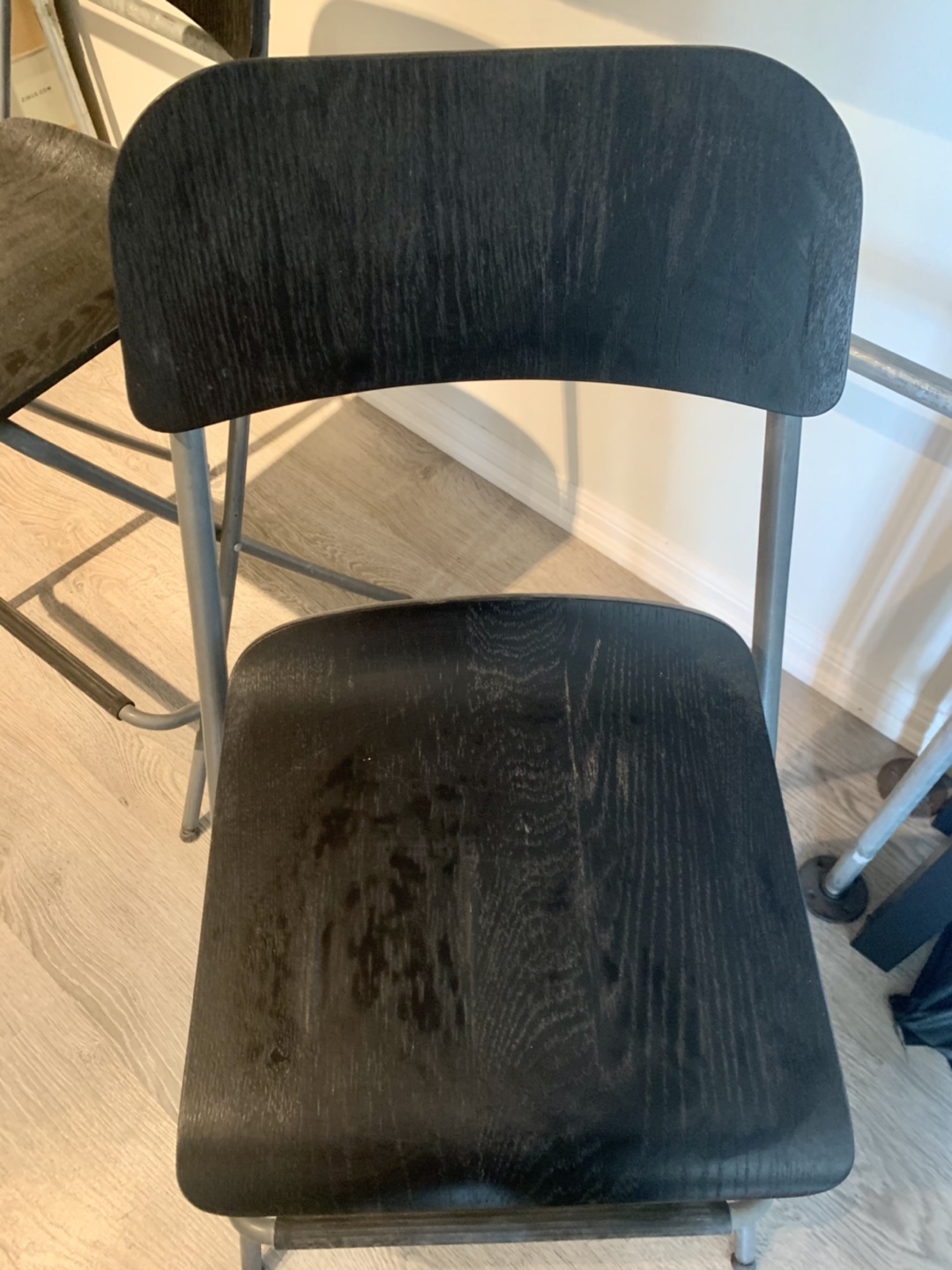 2 IKEA Bar Stools - Black - photo 5